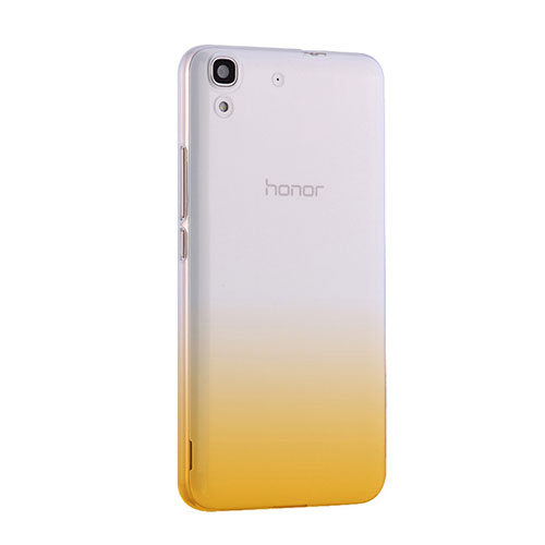 Ultra Slim Transparent Gradient Soft Case for Huawei Y6 Yellow