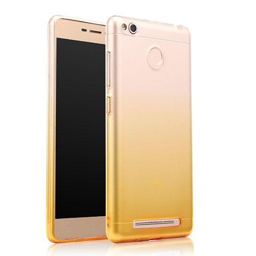 Ultra Slim Transparent Gradient Soft Case for Xiaomi Redmi 3 Pro Yellow