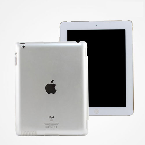 Ultra Slim Transparent Matte Finish Cover for Apple iPad 4 White