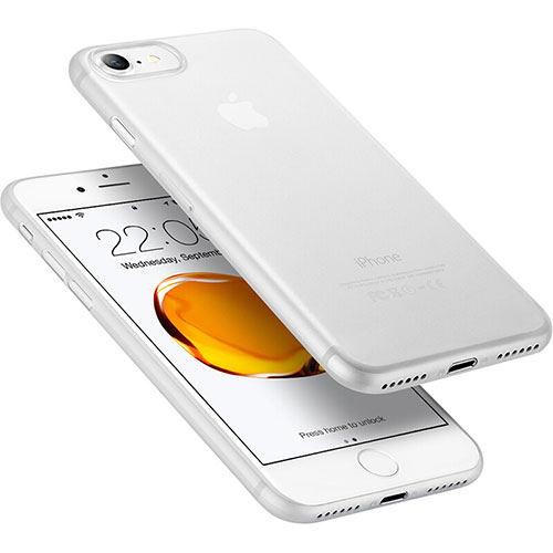 Ultra Slim Transparent Matte Finish Cover for Apple iPhone SE3 2022 White