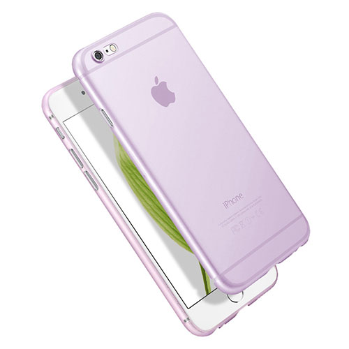 Ultra Slim Transparent Matte Finish Soft Case for Apple iPhone 6S Plus Purple