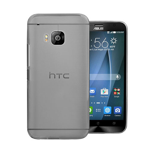 Ultra Slim Transparent Plastic Cover for HTC One M9 Gray