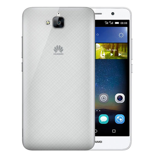 Ultra Slim Transparent Plastic Cover for Huawei Y6 Pro Gray