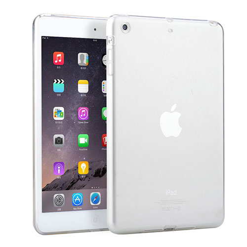 Ultra Slim Transparent TPU Soft Case for Apple iPad Mini 3 White