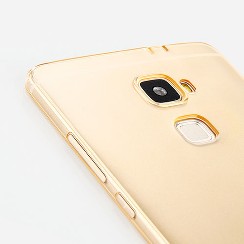 Ultra Slim Transparent TPU Soft Case for Huawei Mate S Gold