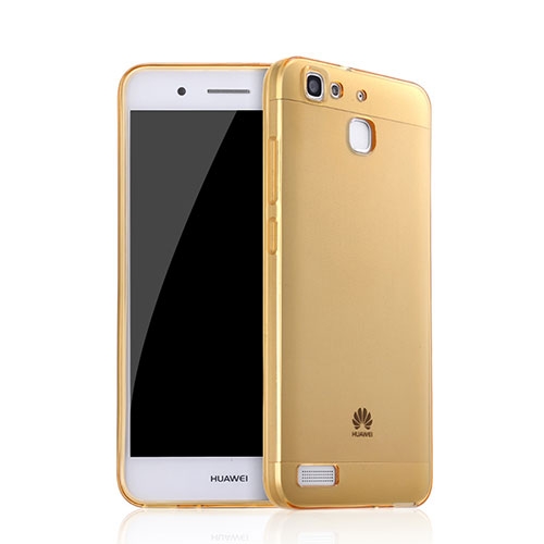 Ultra Slim Transparent TPU Soft Case for Huawei P8 Lite Smart Gold