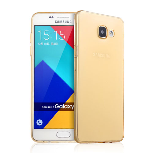 Ultra Slim Transparent TPU Soft Case for Samsung Galaxy A9 Pro (2016) SM-A9100 Gold