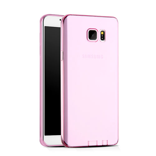 Ultra Slim Transparent TPU Soft Case for Samsung Galaxy Note 5 N9200 N920 N920F Pink