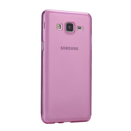 Ultra Slim Transparent TPU Soft Case for Samsung Galaxy On5 Pro Pink