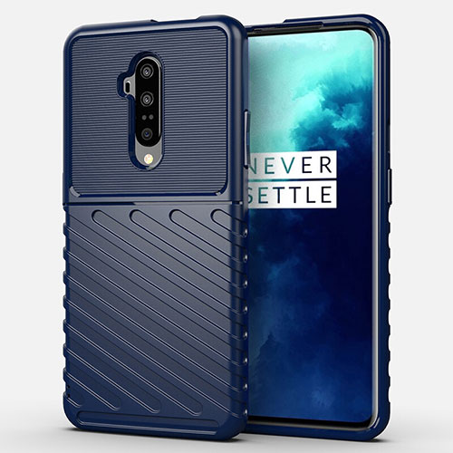 Ultra-thin Silicone Gel Soft Case 360 Degrees Cover A01 for OnePlus 7T Pro Blue