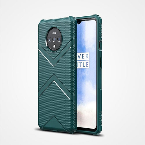 Ultra-thin Silicone Gel Soft Case 360 Degrees Cover C01 for OnePlus 7T Green