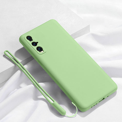 Ultra-thin Silicone Gel Soft Case 360 Degrees Cover C01 for Oppo Find X2 Cyan