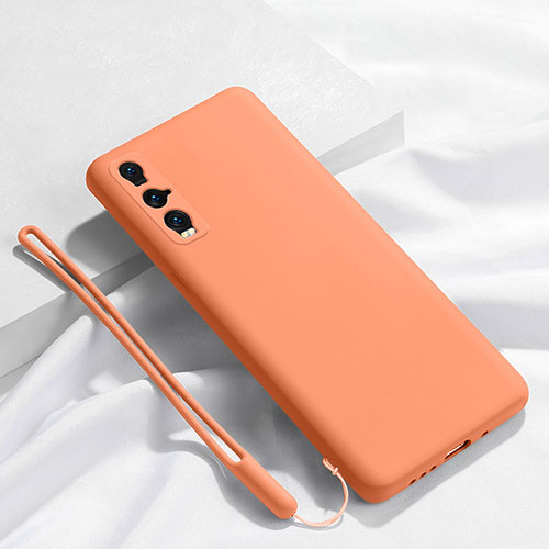 Ultra-thin Silicone Gel Soft Case 360 Degrees Cover C01 for Oppo Find X2 Orange
