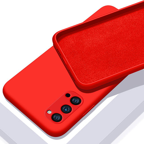 Ultra-thin Silicone Gel Soft Case 360 Degrees Cover C01 for Oppo Reno4 5G Red