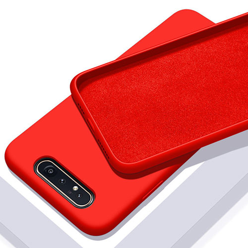 Ultra-thin Silicone Gel Soft Case 360 Degrees Cover C01 for Samsung Galaxy A80 Red