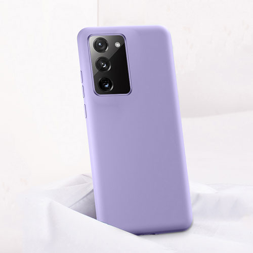 Ultra-thin Silicone Gel Soft Case 360 Degrees Cover C01 for Samsung Galaxy Note 20 5G Purple