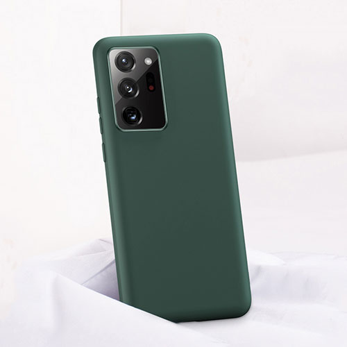 Ultra-thin Silicone Gel Soft Case 360 Degrees Cover C01 for Samsung Galaxy Note 20 Ultra 5G Midnight Green