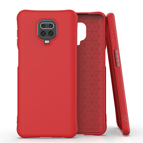 Ultra-thin Silicone Gel Soft Case 360 Degrees Cover C01 for Xiaomi Redmi Note 9 Pro Max Red
