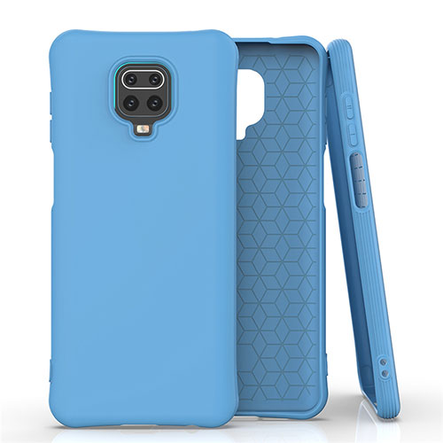 Ultra-thin Silicone Gel Soft Case 360 Degrees Cover C01 for Xiaomi Redmi Note 9 Pro Sky Blue