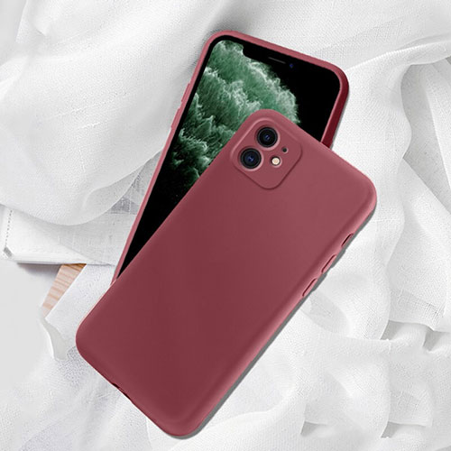 Ultra-thin Silicone Gel Soft Case 360 Degrees Cover C02 for Apple iPhone 11 Red Wine