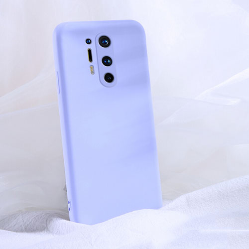 Ultra-thin Silicone Gel Soft Case 360 Degrees Cover C02 for OnePlus 8 Pro Purple