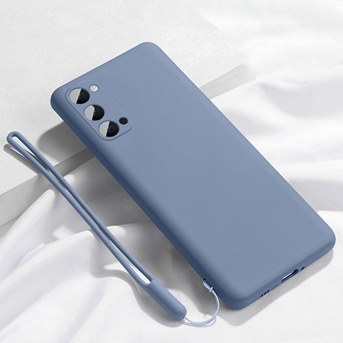 Ultra-thin Silicone Gel Soft Case 360 Degrees Cover C02 for Oppo Reno4 Pro 5G Gray