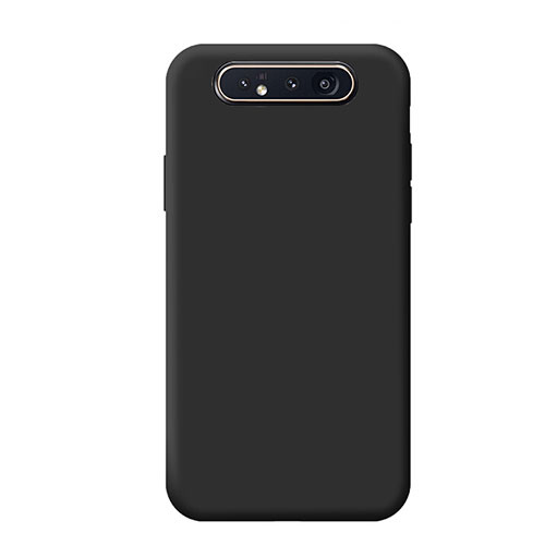 Ultra-thin Silicone Gel Soft Case 360 Degrees Cover C02 for Samsung Galaxy A90 4G Black