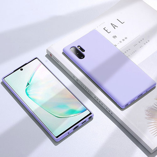 Ultra-thin Silicone Gel Soft Case 360 Degrees Cover C02 for Samsung Galaxy Note 10 Plus 5G Purple