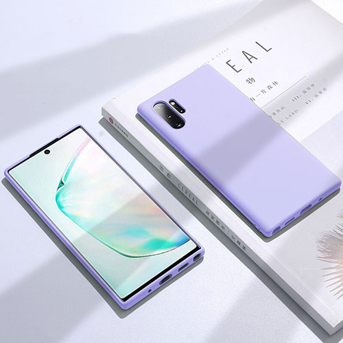 Ultra-thin Silicone Gel Soft Case 360 Degrees Cover C02 for Samsung Galaxy Note 10 Plus Purple