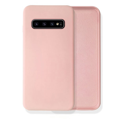 Ultra-thin Silicone Gel Soft Case 360 Degrees Cover C02 for Samsung Galaxy S10 Pink