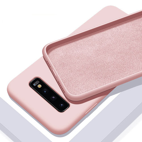 Ultra-thin Silicone Gel Soft Case 360 Degrees Cover C02 for Samsung Galaxy S10 Plus Pink