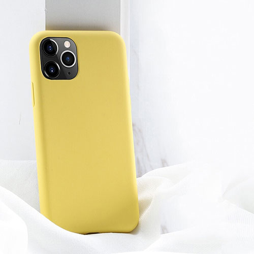 Ultra-thin Silicone Gel Soft Case 360 Degrees Cover C03 for Apple iPhone 11 Pro Max Yellow