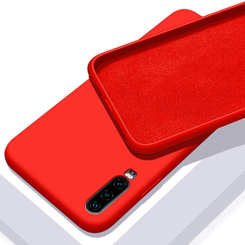 Ultra-thin Silicone Gel Soft Case 360 Degrees Cover C03 for Huawei P30 Red