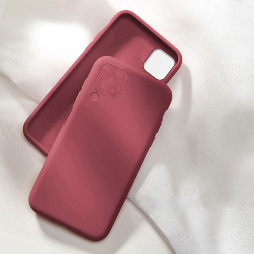 Ultra-thin Silicone Gel Soft Case 360 Degrees Cover C04 for Huawei Nova 6 SE Red Wine