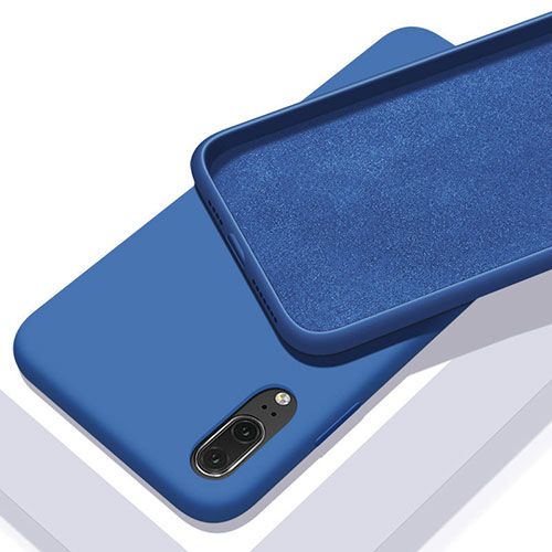 Ultra-thin Silicone Gel Soft Case 360 Degrees Cover C04 for Huawei P20 Blue