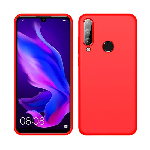 Ultra-thin Silicone Gel Soft Case 360 Degrees Cover C04 for Huawei P30 Lite Red