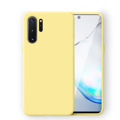 Ultra-thin Silicone Gel Soft Case 360 Degrees Cover C04 for Samsung Galaxy Note 10 Plus 5G Yellow