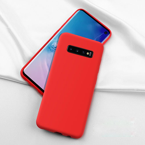 Ultra-thin Silicone Gel Soft Case 360 Degrees Cover C04 for Samsung Galaxy S10 5G Red