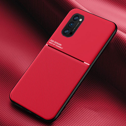 Ultra-thin Silicone Gel Soft Case 360 Degrees Cover C05 for Oppo Reno4 Pro 5G Red