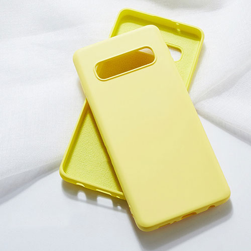 Ultra-thin Silicone Gel Soft Case 360 Degrees Cover C05 for Samsung Galaxy S10 5G Yellow