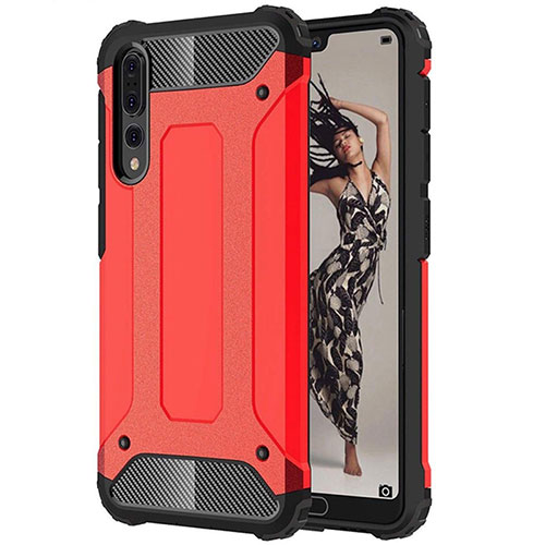Ultra-thin Silicone Gel Soft Case 360 Degrees Cover C07 for Huawei P20 Pro Red