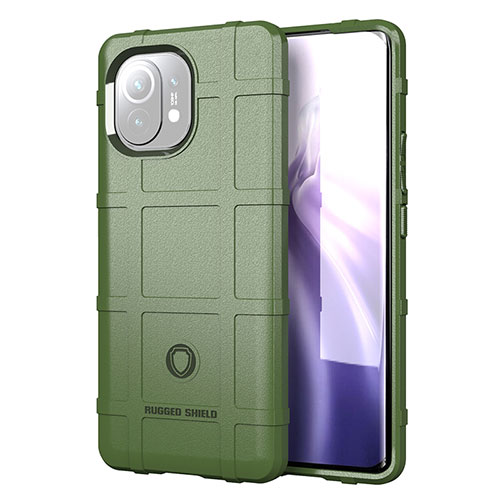Ultra-thin Silicone Gel Soft Case 360 Degrees Cover C07 for Xiaomi Mi 11 5G Green