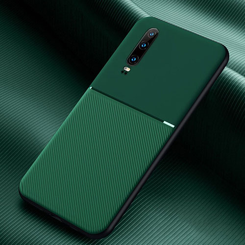 Ultra-thin Silicone Gel Soft Case 360 Degrees Cover C08 for Huawei P30 Green