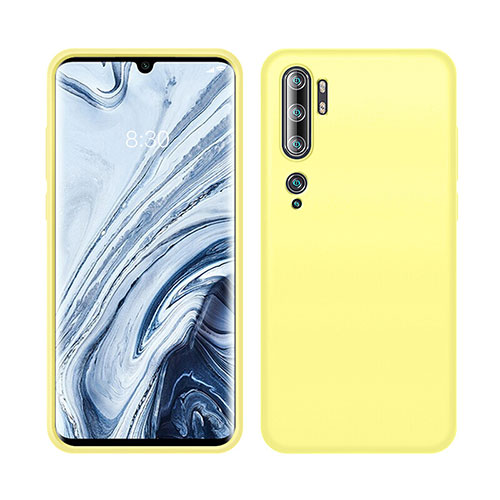 Ultra-thin Silicone Gel Soft Case 360 Degrees Cover C08 for Xiaomi Mi Note 10 Yellow