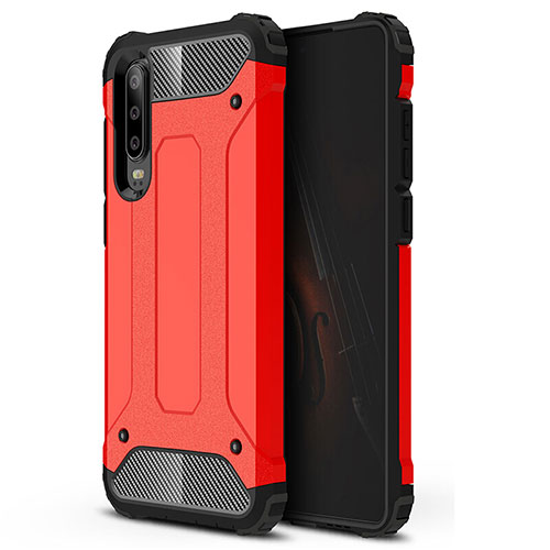 Ultra-thin Silicone Gel Soft Case 360 Degrees Cover C09 for Huawei P30 Red