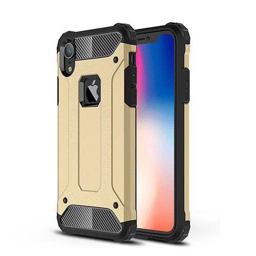 Ultra-thin Silicone Gel Soft Case 360 Degrees Cover for Apple iPhone XR Gold