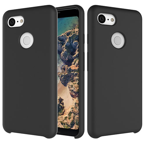 Ultra-thin Silicone Gel Soft Case 360 Degrees Cover for Google Pixel 3 Black
