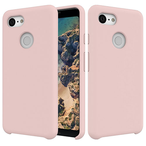 Ultra-thin Silicone Gel Soft Case 360 Degrees Cover for Google Pixel 3 Pink