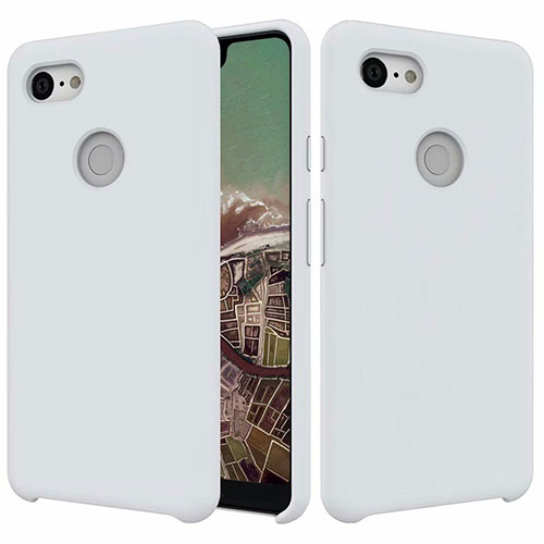 Ultra-thin Silicone Gel Soft Case 360 Degrees Cover for Google Pixel 3 XL White