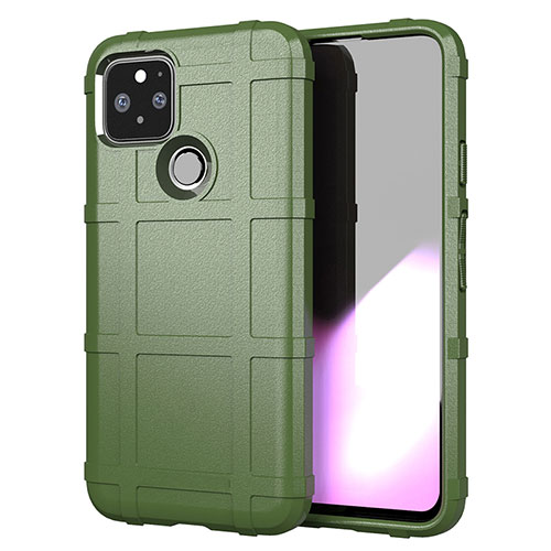 Ultra-thin Silicone Gel Soft Case 360 Degrees Cover for Google Pixel 5 Army green